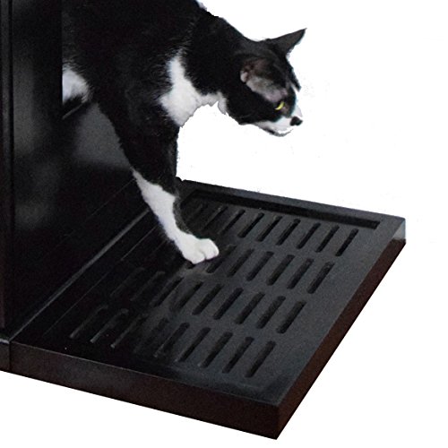 The Refined Feline Cat Litter Box, Easy to Empty Wood Litter Catcher, Cat Washroom Large Litter Box