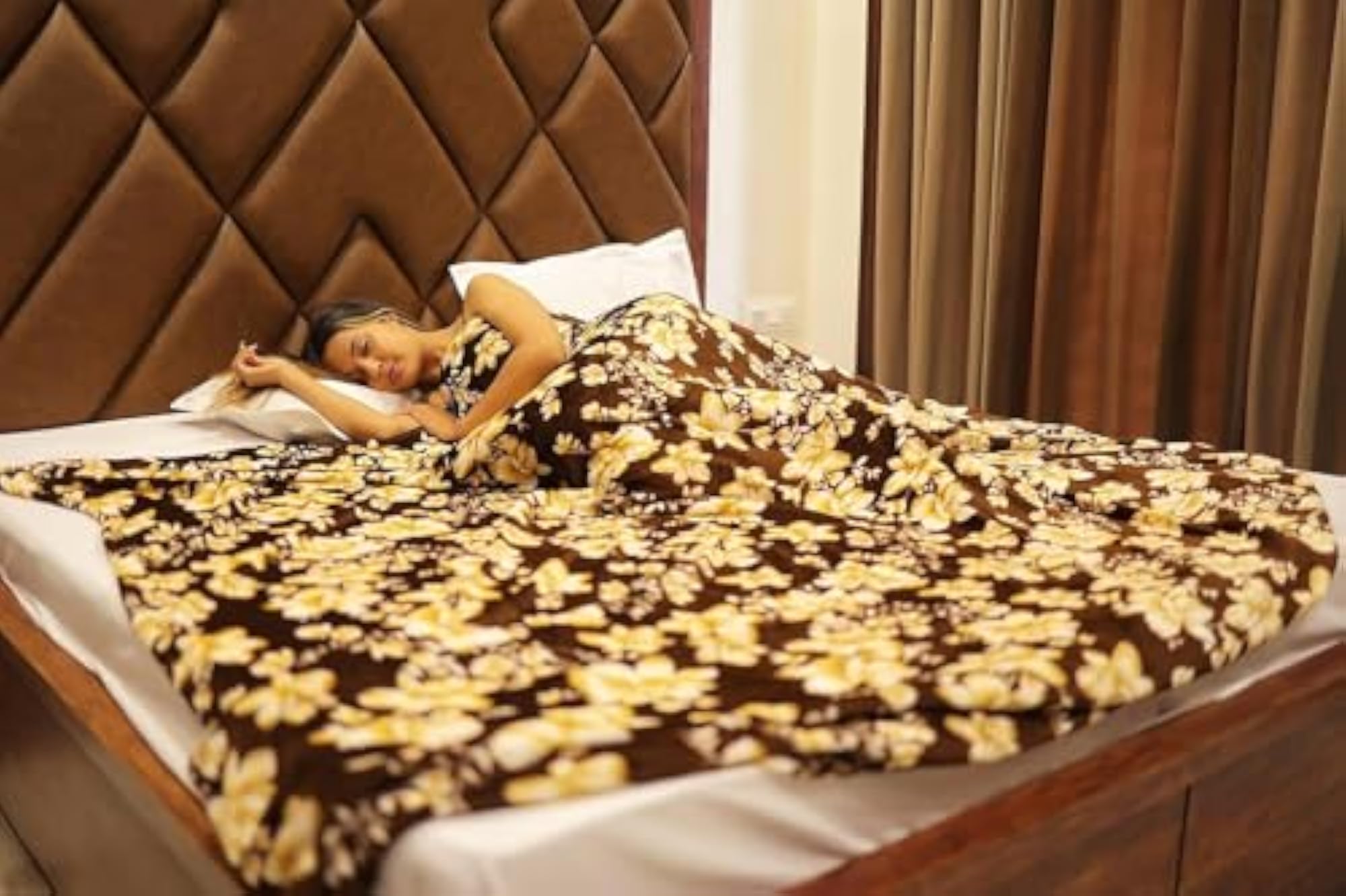 Velvet Fur Flannel AC Blanket, King Size Winter Blanket