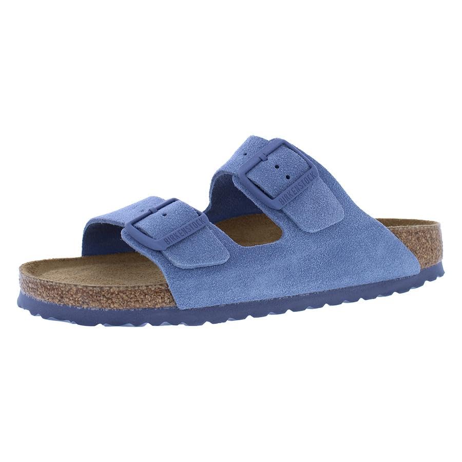 Image of Birkenstock Arizona BS Narrow Unisex Shoes Size 6, Color: Elemental Blue-Blue