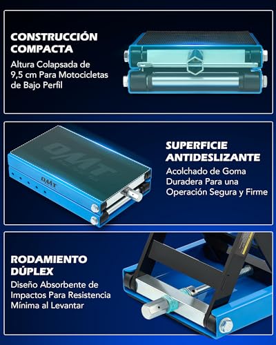 Plataforma elevadora de motos Orion Motor Tech de 500kg para reparaciones estables y seguras 7