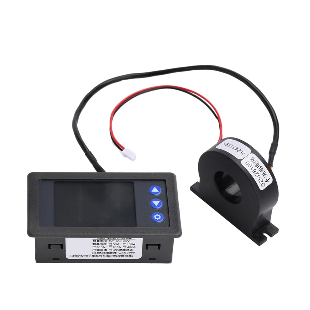 Medidor de Capacidad de Batería de 10V-100V Monitor de Capacidad Pantalla Sensor Hall Probador de Coulomb Voltímetro Amperímetro 200A