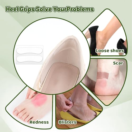 Image of 34 Pcs Shoe Strap Silicone Grip High Heel Sandals Gel Protector Strips Anti Slip Cushion Inserts Pad Sling Backs Foot Support Sticker for Sports Sneakers Women Men