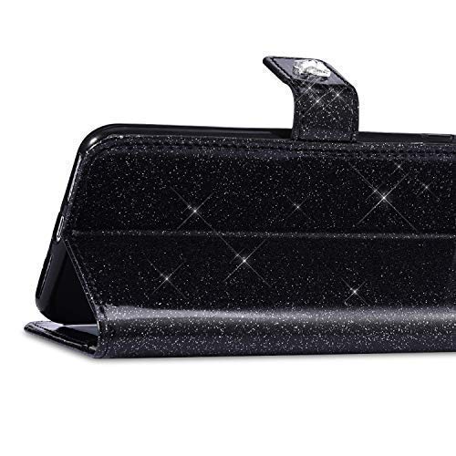 Uposao Compatible avec Galaxy S20 FE 5G Coque Paillettes Glitter Bling Strass Diamant Amour Cœur Motif Pochette Portefeuille à Rabat Magnétique Housse avec Porte-Cartes Flip Case Wallet,Rose