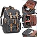Abonnyc Camera Backpack Canvas SLR DSLR Camera Bag Backpack Large Capacity Front Open Waterproof Anti-Shock Backpack for Canon Nikon Fuji and Other Cameras Laptop Ipad, Dark Grey