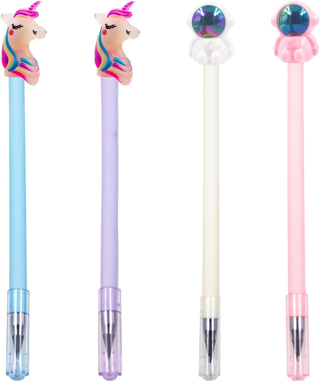 Astronaut and Unicorn Theme Keep Writing Pencil Set, Everlasting Reusable Inkless Pencil, Graphite Pencils for Writing, Drawing, Sketching, for School and Office use, Multicolor, (Pack of 4)
