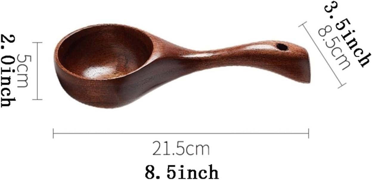 Table Tea Coffee Soup Spoons Household High-end Exquisite Light Luxury Spoon High-end Spoon Wooden Thick Spoon Latte Spoons