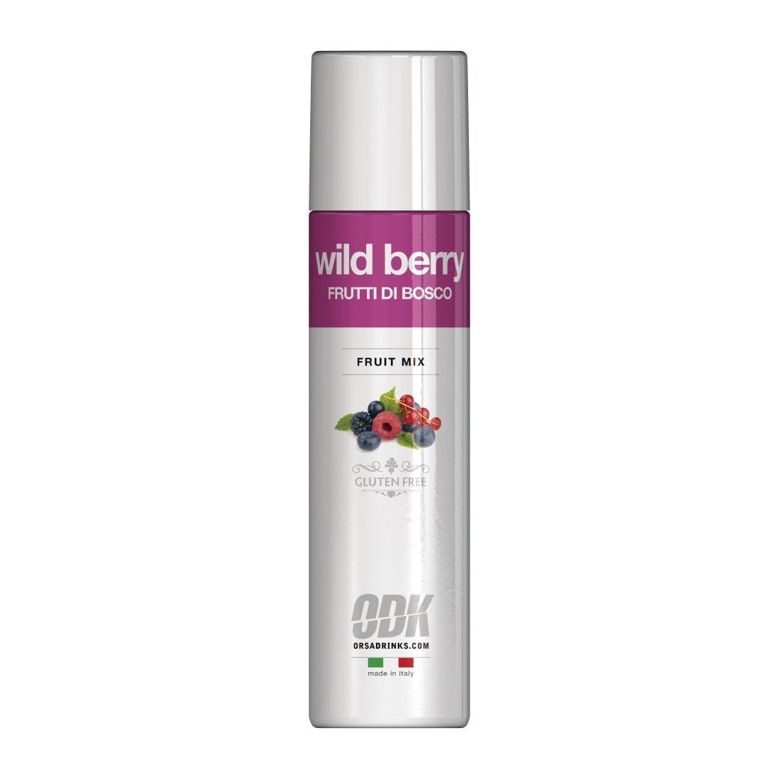 ODK Wild Berry Puree Infused Fruit Syrup for Cocktails, Daiquiri, Smoothies, Cooking, Baking and Desserts, 75cl