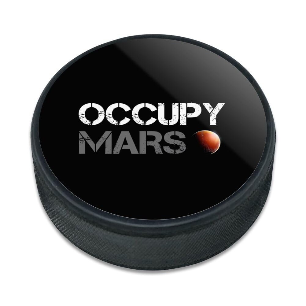 GRAPHICS & MORE Occupy Mars Ice Hockey Puck