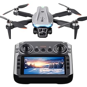 B18 Drohne mit Kamera 4K für Erwachsene und Kinder – RC-Quadrocopter mit 4, 5-Zoll-LCD-Bildschirm, Faltbarer Drohne mit Brushless-Motor, Ein-Tasten-Start/Landung, Gesten-Selfie, 3D-Flip, 40-Minuten