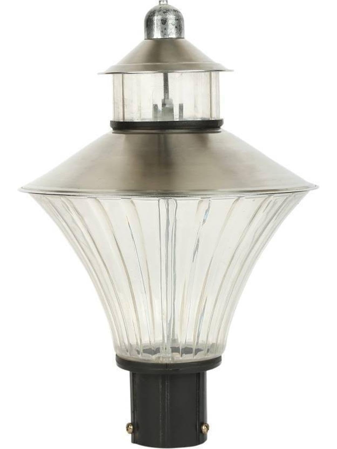 Somil Attractive & Stylish Waterproof Outdoor Gate Lamp – Silver & White, 22.4 x 22.4 x 31 CM, Perfect for Garden, Lawn, and Outdoor Lighting-image-1