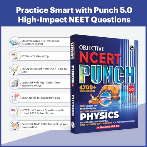 Image of PW Objective NCERT Punch 5.0 Physics For NEET 2027 By Dr. Manish Raj (MR Sir) l Updated with Most Probable NEET Potential Questions (NPQ) For End Time Preparation