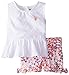 U.S. Polo Assn. Girls' Swiss Dot Peplum Top and Twill Shorts