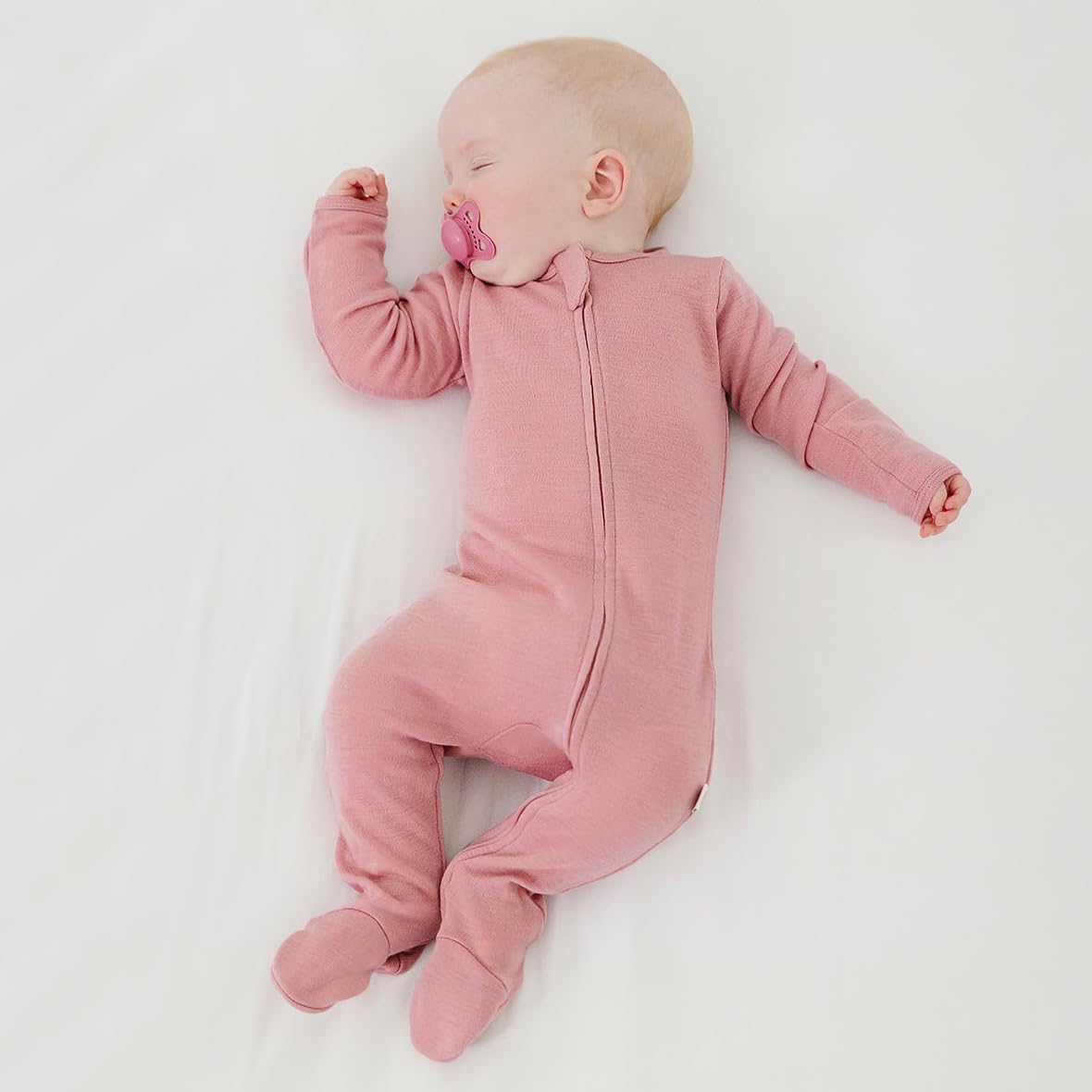 Woolino Toddler Footie Sleeper, Merino Wool Baby Pajamas, One-Piece Sleeper Jumpsuit, Front Zip Footie Romper for Unisex - Image 2
