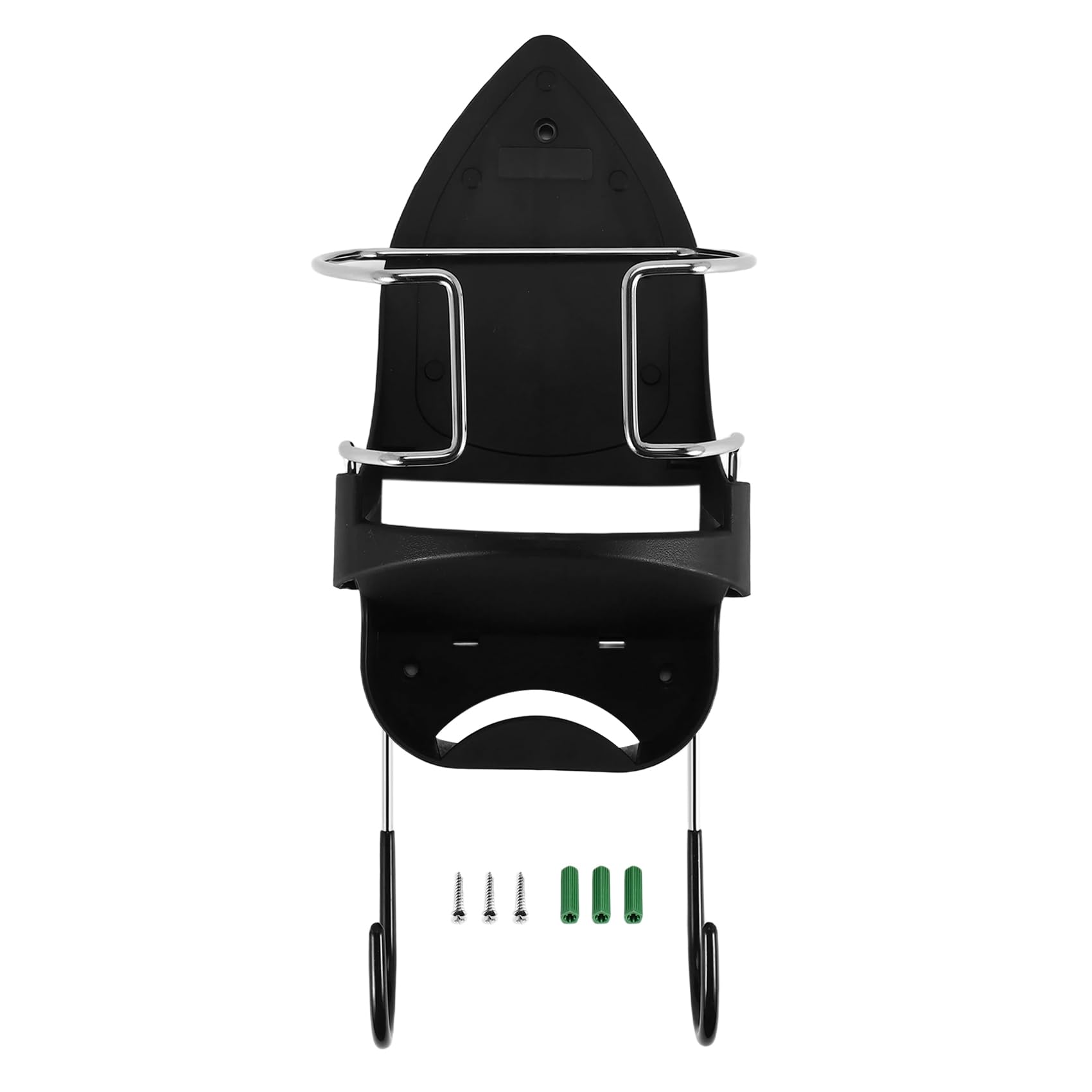 detee Iron Board Hanger Wall Mount Electric Iron Holder Iron and Ironing Board Storage Organizer Shelf with Removable Hooks -1