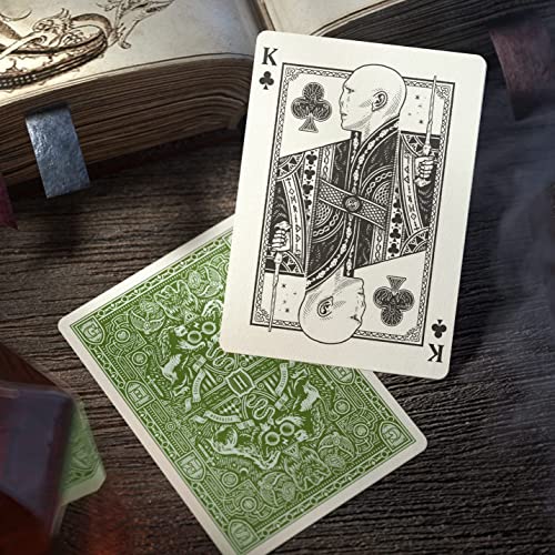 Image of MilesMagic Theory11 Harry Potter Playing Cards Limited Edition Premium Series Poker Official Collectible Deck by Theory11 (Slytherin-Green)