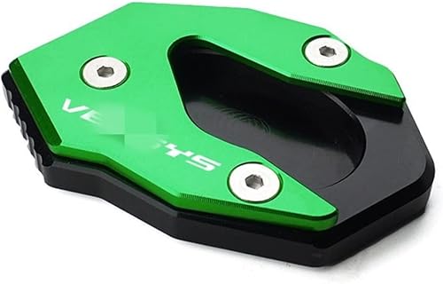 ZARETA Motorcycle Side Bracket Motorcycle Kickstand Foot Side Stand Extension Pad Enlarge Plate for Kawasaki V-ER-SYS X300 300 V-ER-SYS X250 1000