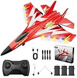 Foam RC Plane Toys with 3 Batteries, Remote Control Airplane RC Jet Helicopter Drone Plane for Kids Adults, Easy to Fly RC Fighter, Remote Control Aircraft with Automatic Balance Gyro for Adult Kids