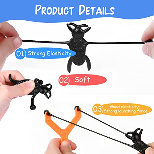 Ainiv Cockroach Poo Slingshot Toy, 12 Cockroach Poo and 3 Slingshots - Image 4