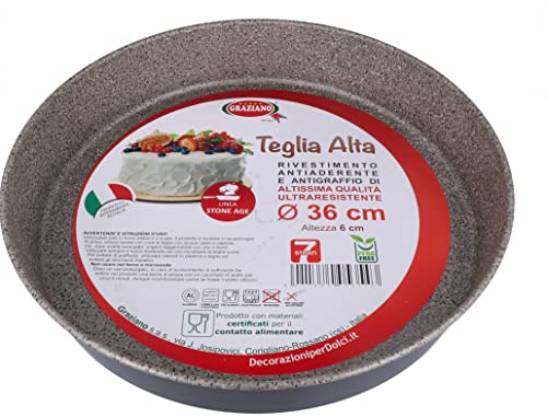 ISTRUZIONI PER L'USO - Utilizzabile solo in forno elettrico o a gas. Il prodotto è lavabile in lavastoviglie. Al primo utilizzo lavare con cura la teglia con acqua calda e sapone, poi, dopo averla asciugata, ungere leggermente con olio o burro. Utilizzare sempre a fuoco moderato e non riscaldare la teglia vuota. Per evitare di graffiarla, utilizzare utensili in plastica o legno ed evitare gli strumenti metallici. Non usare nel forno a microonde.