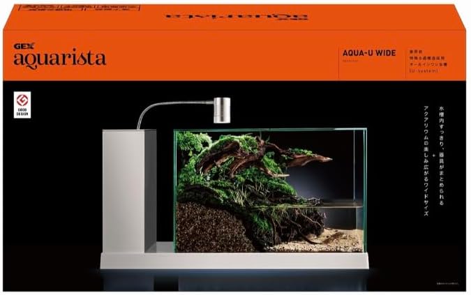 GEX(ジェックス) 水槽 AQUA-U WIDE White ベタ水槽 シンプル