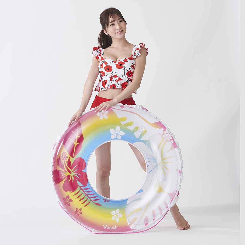 Amazon | ドウシシャ 浮き輪 レインボーハイビスカス 100cm