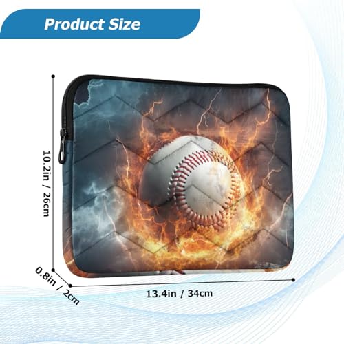Funda para portátil Fire Baseball Lightning 13-14 pulgadas miniatura 3