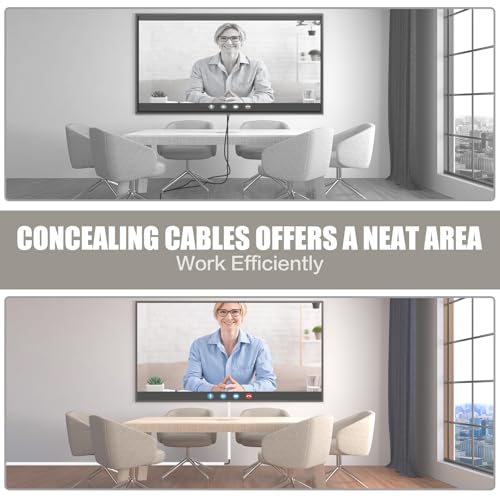 Image of Cord Wall Cover, 39in Self-Adhesive Wire Covers for Cords on Wall, Extension Cable Hider for Floor, Mounted Tv, Home and Office Cavity 0.63 inch Wx0.31 H (White)