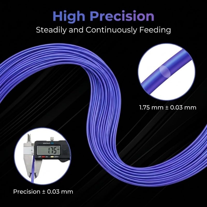 Image of Silk PLA 3D Printing Filament 1.75mm Filajoy3D 3D Printing Filament 1KG, Dimensional Accuracy ±0.03mm, Compatible with Most FDM 3D Printers, Blue-Purple