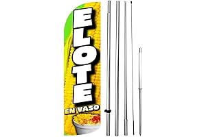 4 Less Co Elote Windless Feather Swooper Flag Banner Sign 15 Feet...