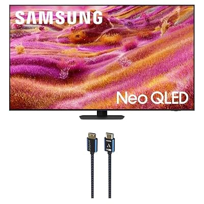 Samsung QN75QN90FAFXZA 75 Inch Neo QLED 4K QN90F Vision AI Smart TV with an Austere 5S-4KHD2-2.5M V-Series 2.5m Premium 4K HDR HDMI Braided Cable (2025)