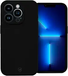 Gshield Capa Case Capinha Silicon Premium Antiderrapante com Interior em Microfibra, Proteção Contra Impressões Digitais, Arranhões, Quedas e Impactos (Preta, iPhone 13 Pro Max)
