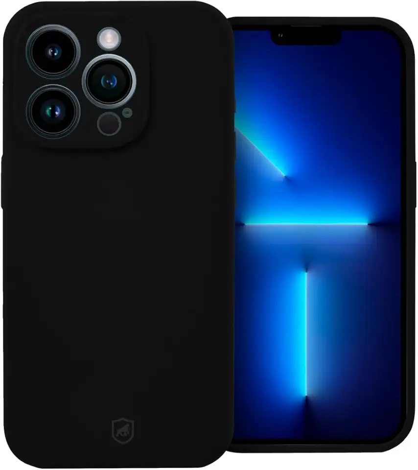 Gshield Capa Case Capinha Silicon Premium Antiderrapante com Interior em Microfibra, Proteção Contra Impressões Digitais, Arranhões, Quedas e Impactos (Preta, iPhone 13 Pro Max)
