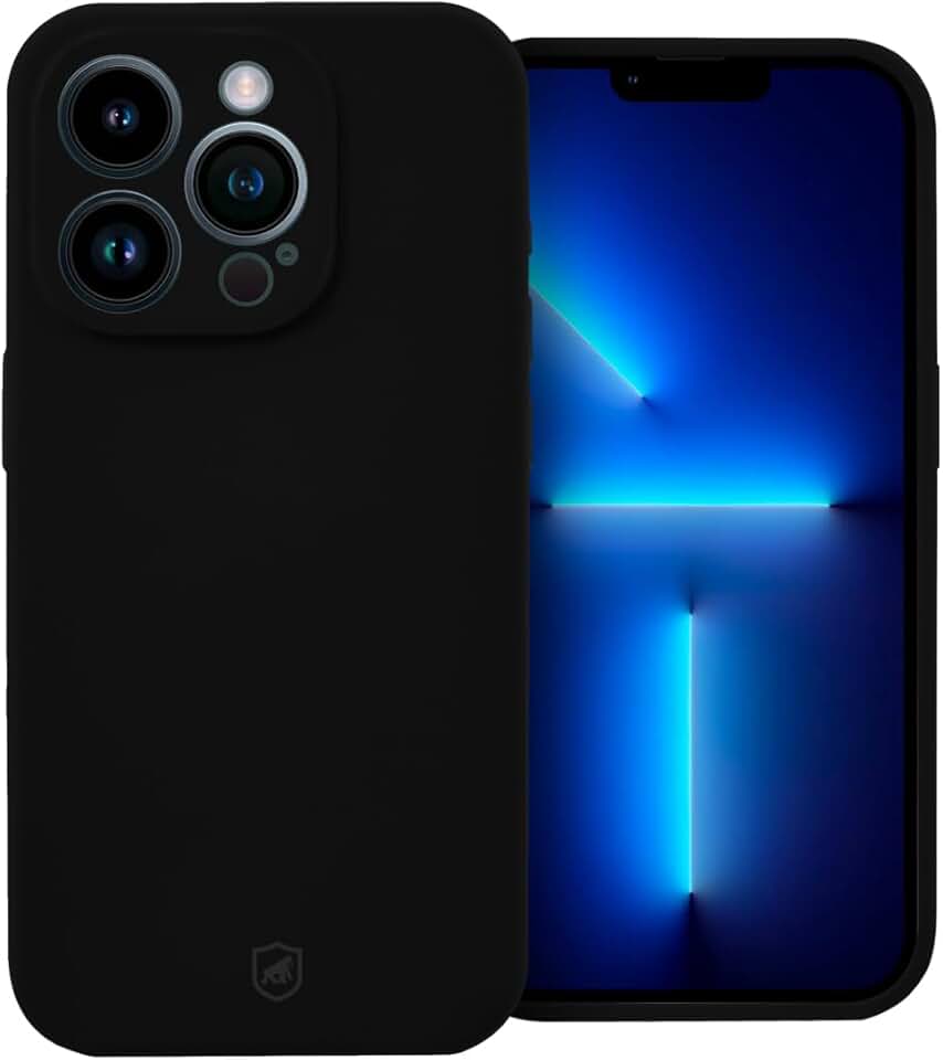 Gshield Capa Case Capinha Silicon Premium Antiderrapante com Interior em Microfibra, Proteção Contra Impressões Digitais, Arranhões, Quedas e Impactos (Preta, iPhone 13 Pro Max)