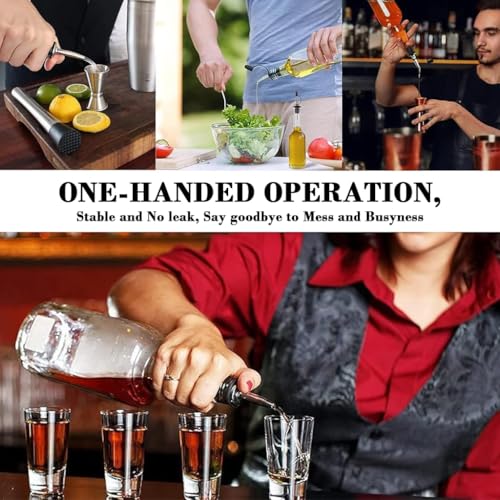 Image of Supvox 6 Pcs Oil Bottle Cap Dispenser Stainless Steel Nozzle Pourer