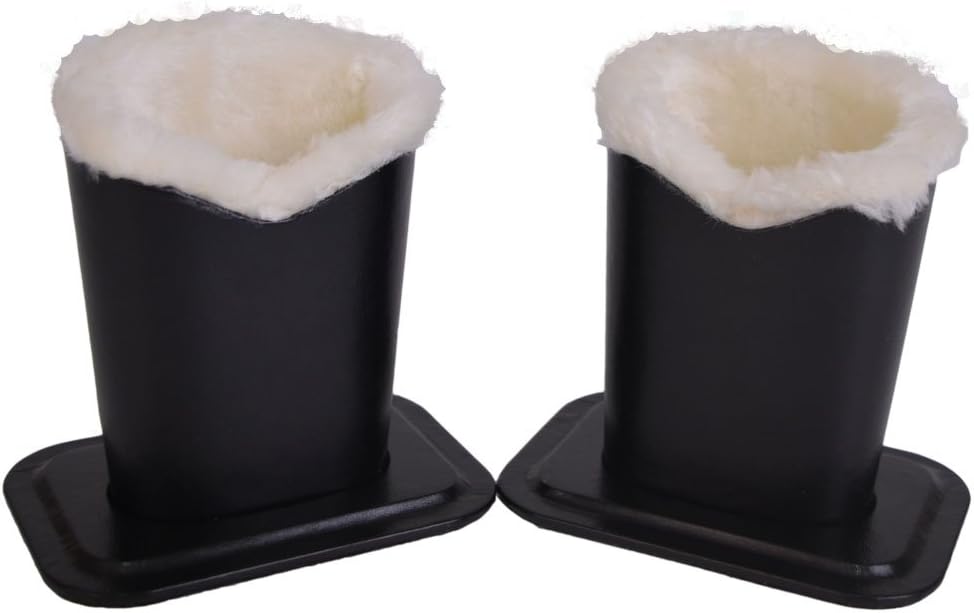 Baitaihem Pack of 2 Plush Lined Eyeglasses Holder Stand Protective Glasses Case For Desks Or Nightstands - Image 2