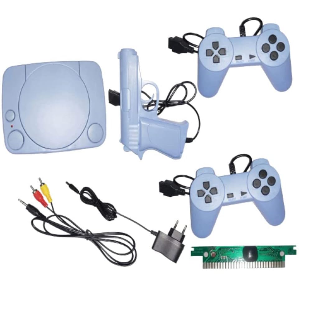 Elevea 8 Bit Trendy LCD Plug Video Games for Tv Gaming Console with Classic Inbuilt Game Like Super Mario Bros, Contra, Double Dragon 2, Duck Hunt, F1 Race ETC