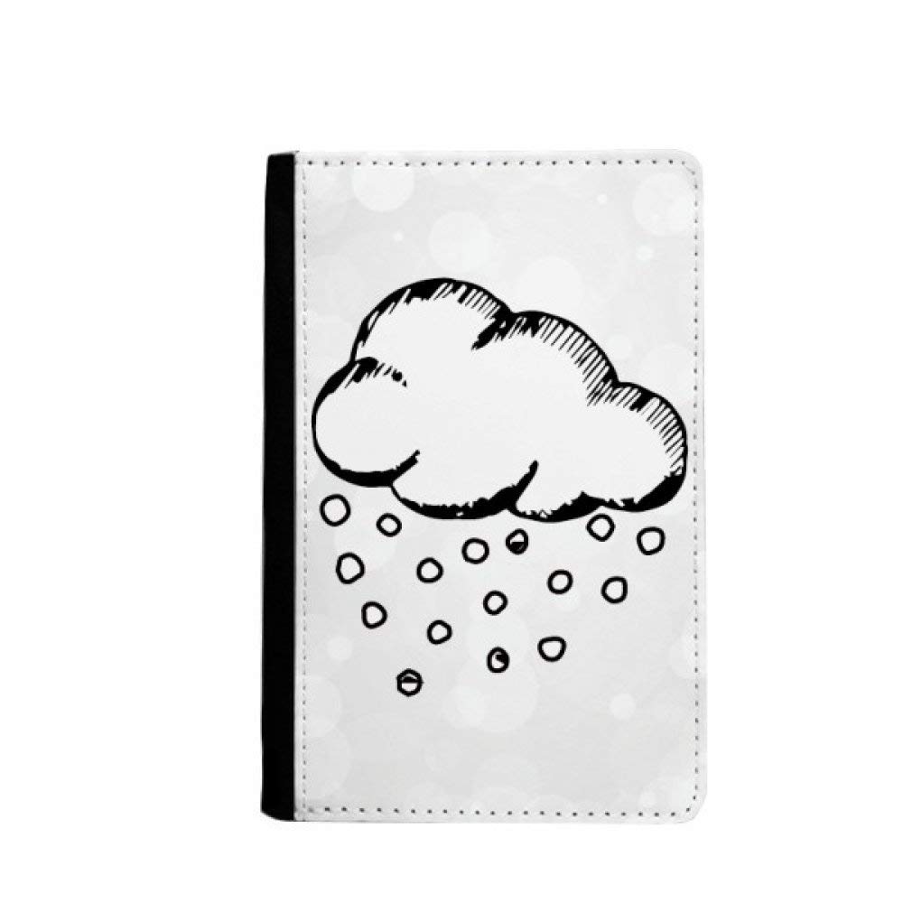 Hailstone Cloudy Hand Painted Pattern Passport Holder Travel Wallet Cover Case Card Purse