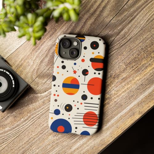 Coque rigide mate compatible iPhone 15 motif céleste abstrait