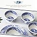 Spode Blue Italian Dip Bowl Set of 4-4-Inch Porcelain Bowls with Oriental Design, Dishwasher & Microwave Safe Tableware for Dip, Side, Appetizers, Dessert - Blue & White Dinnerware