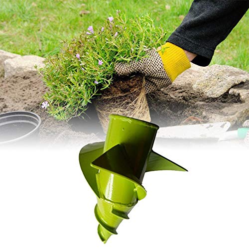 foyar Auger Drill Bit, Planter Bulb Auger Drill Bit, Garden Plant Flower Bulb Auger Rust-Proof Rapid Planter Bulb Plant Auger Umbrella Post Hole Digger Easy To Use For Home Garden Planting