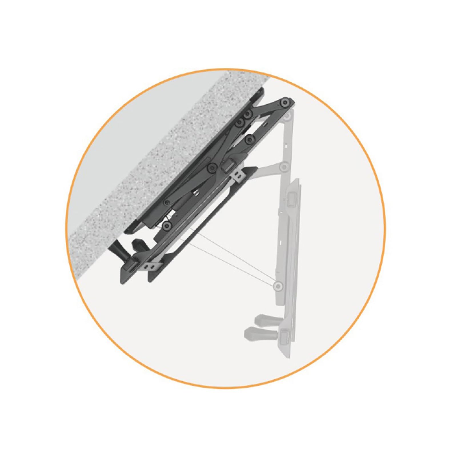 Soporte de TV motorizado - Elevador de TV eléctrico de altura ajustable - Soporte de TV de techo motorizado con control remoto, Elevador de TV eléctrico telescópico con elevación automática, Se adapta