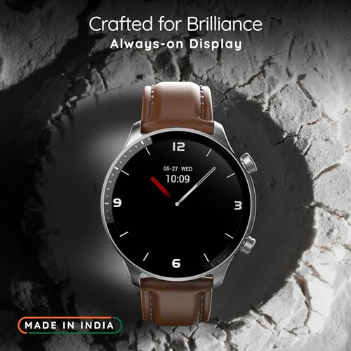 Image of Pebble Cosmos Luxe 3 | 1.43 inch Amoled Display | BT Calling Smart Watch for Men | Health Suite | Multiple Watch Faces