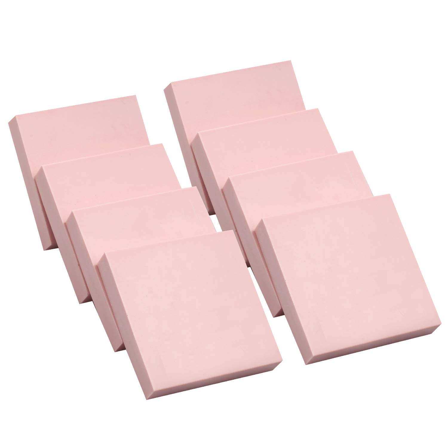 8 Pcs 2"x2" Pink Rubber Carving Blocks for Stamp Soft Rubber Crafts
