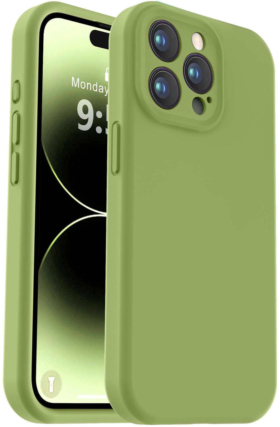 Photo 1 of Vooii Compatible with iPhone 14 Pro Max Case, Liquid Silicone Upgrade [Camera Protection] [Soft Anti-Scratch Microfiber Lining] Shockproof Phone Case for iPhone 14 Pro Max 6.7 inch - Cedar Green