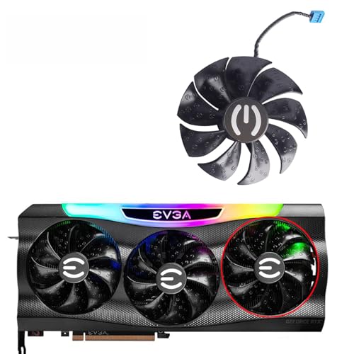 PLD09220S12H Graphics Card Fan Replacement for EVGA RTX 3070 3080 TI 3090 FTW3 Ultra GPU Cooling Fan (Fan-C)