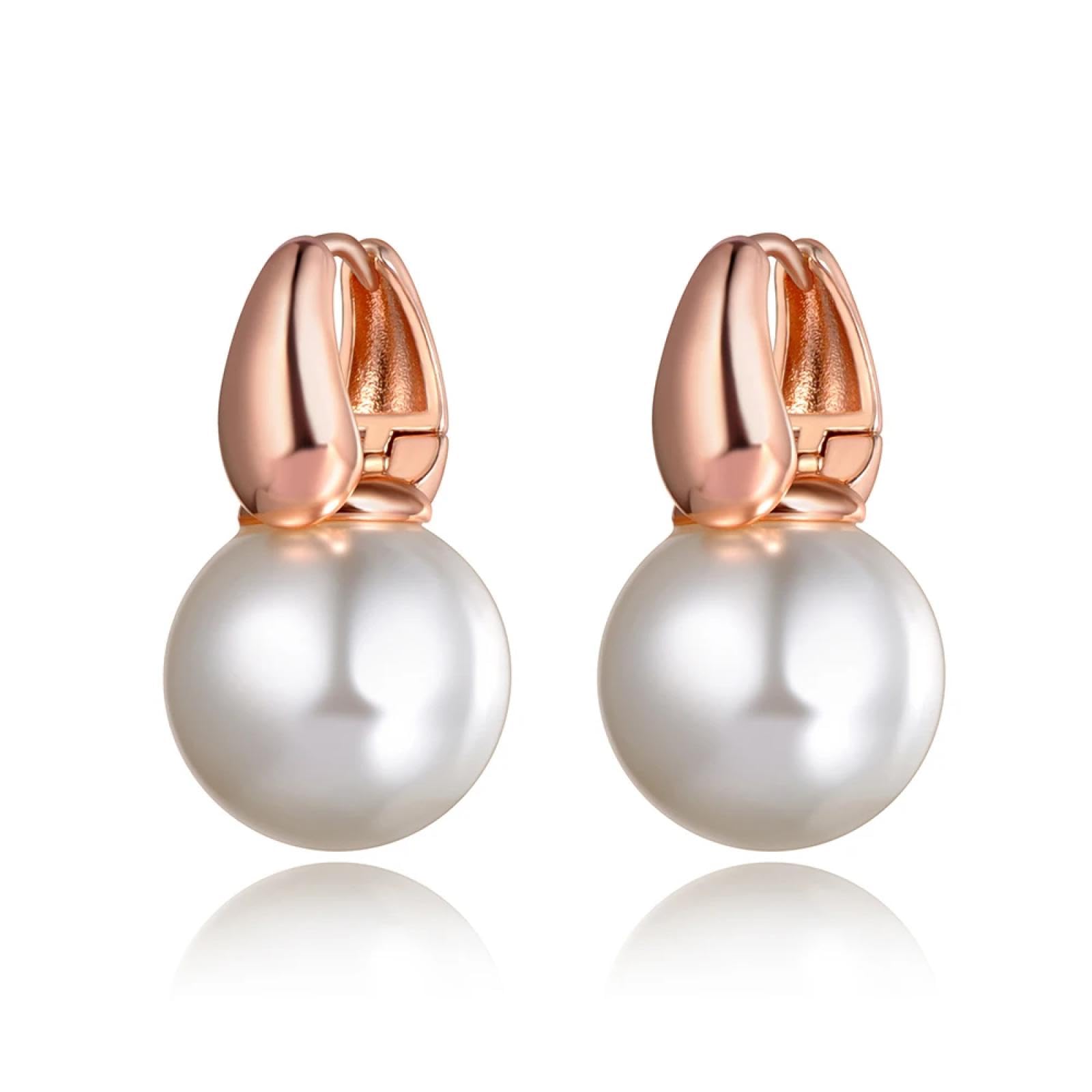 BISONBLUEPendientes Mujer Pendientes Niñas Hipoalergénicos Oreja Joyería S925 Regalo Pendientes De Fiesta De Perlas Blancas Estilo Oficina Para Mujer, Pendientes De Boda De Moda