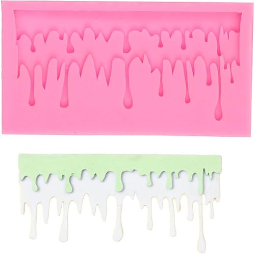 Moldes de silicona, 2 piezas de pastel de crema con molde de chocolate, decoración de carámbano de Navidad