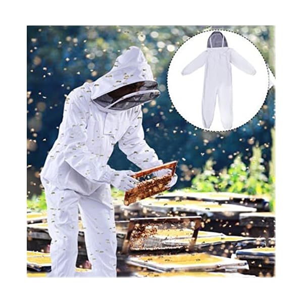 NUB Imkeranzug Einteiliger Bienenschutzanzug Bienenanzug Mit Rundem Bezug Dicke Baumwolle Ohne Stichschutz Imkeranzug…