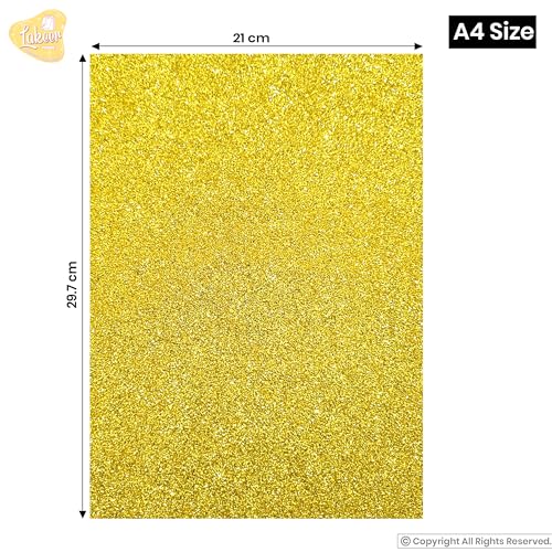 Image of Lakeer Glitter Sparkles Foam Sheet - 2 mm Thick 10 Different Color, A4