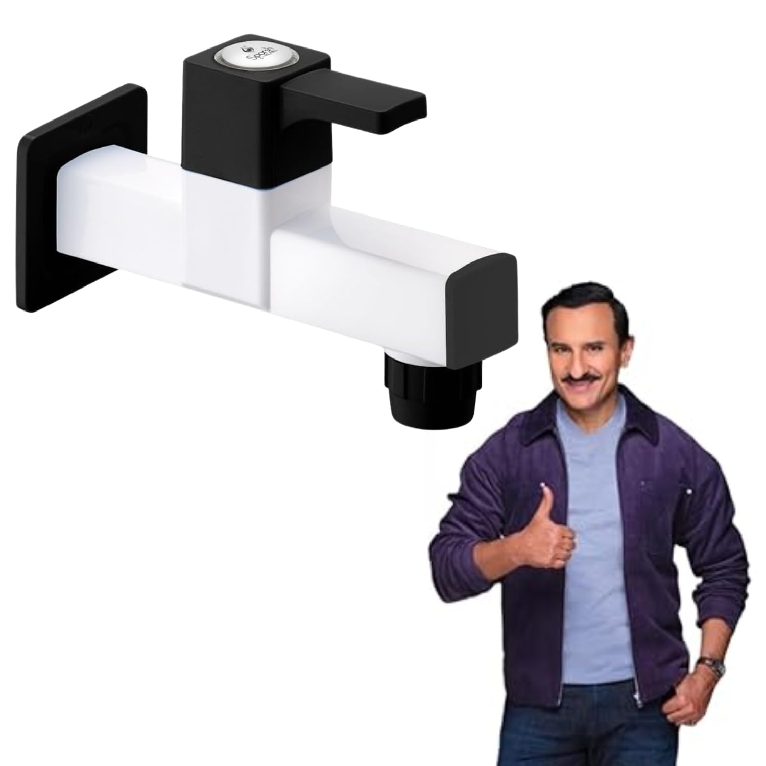 Sparsh Pearl Long Body Bib Tap with Flange for Bathroom/Kitchen/Outdoor PTMT Tap (Ludo Royal Series)-image-22